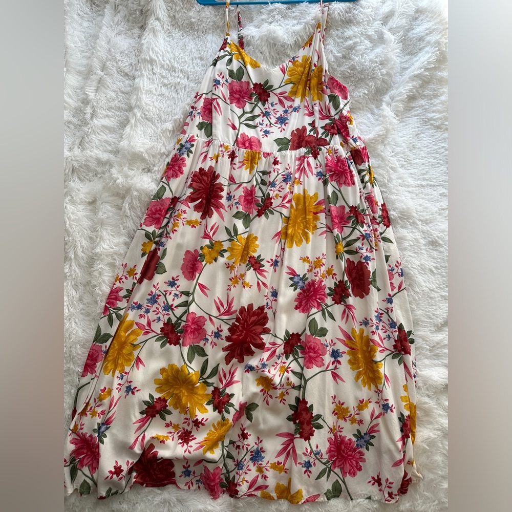 Old navy ivory and floral dress